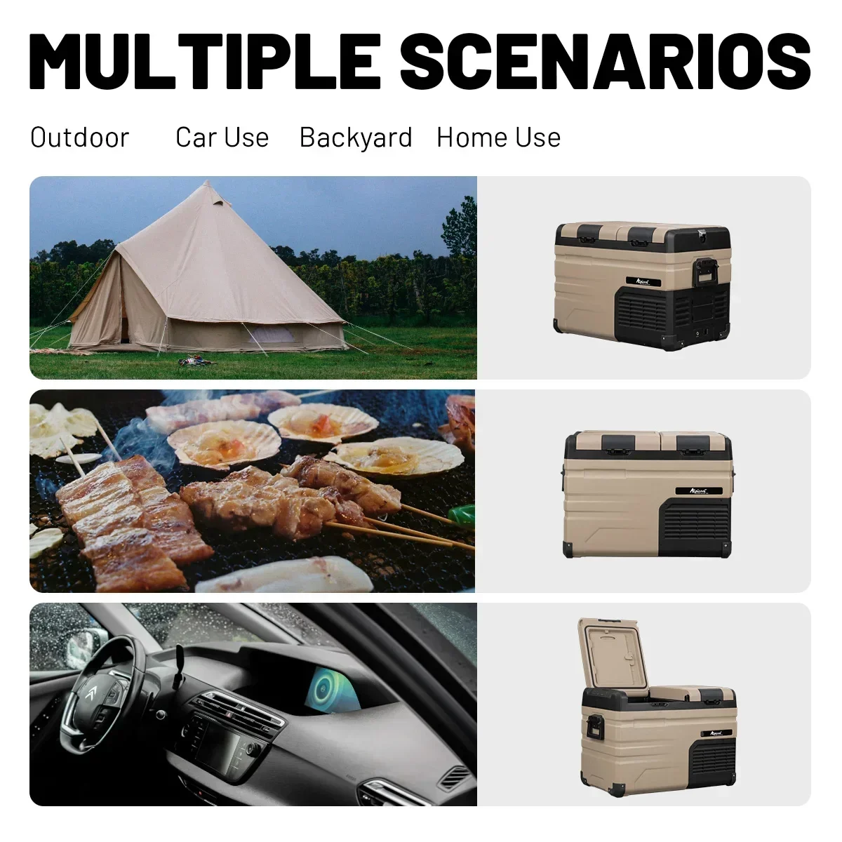 TA35/45/55, Mini refrigerador de coche para acampar, Camping al aire libre/coche/hogar, refrigerador de células solares