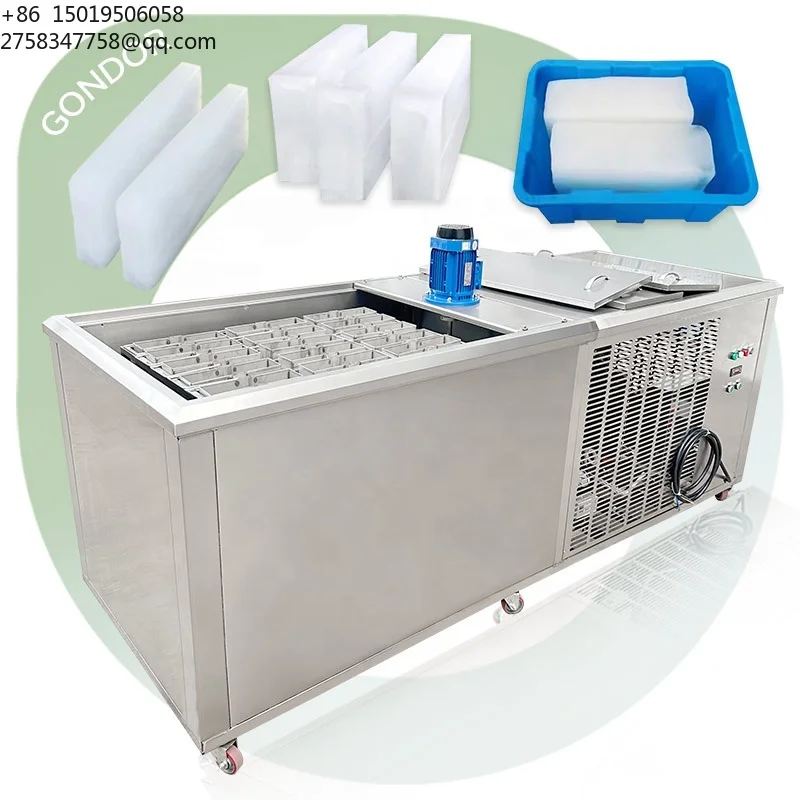 Low Power Consumption Industrial Container Big 1t Ice Cream Cube Block Maker Make Machine in South Africa of Price