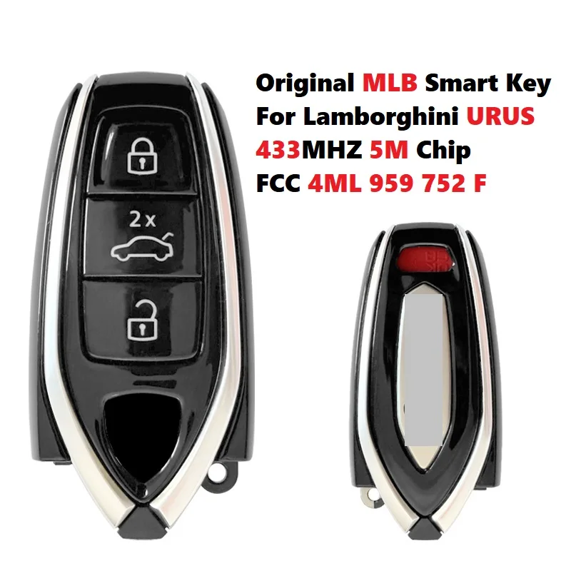 CN076003 OEM Smart MLB Key Remote Blank FOB For L-amborghini URUS 2021 2022 433MHZ 5M Chip FCC 4ML 959 752 F Keyless Go