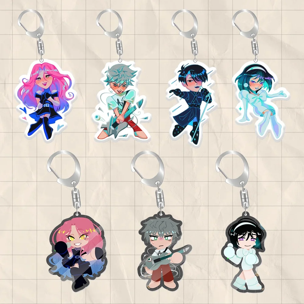 

For Alienstage Mizi Hyuna Sua Luka Lvan Till Dly Cartoon Cute Acrylic Keychain Creative Anime Decoration Pendant Festival Gift