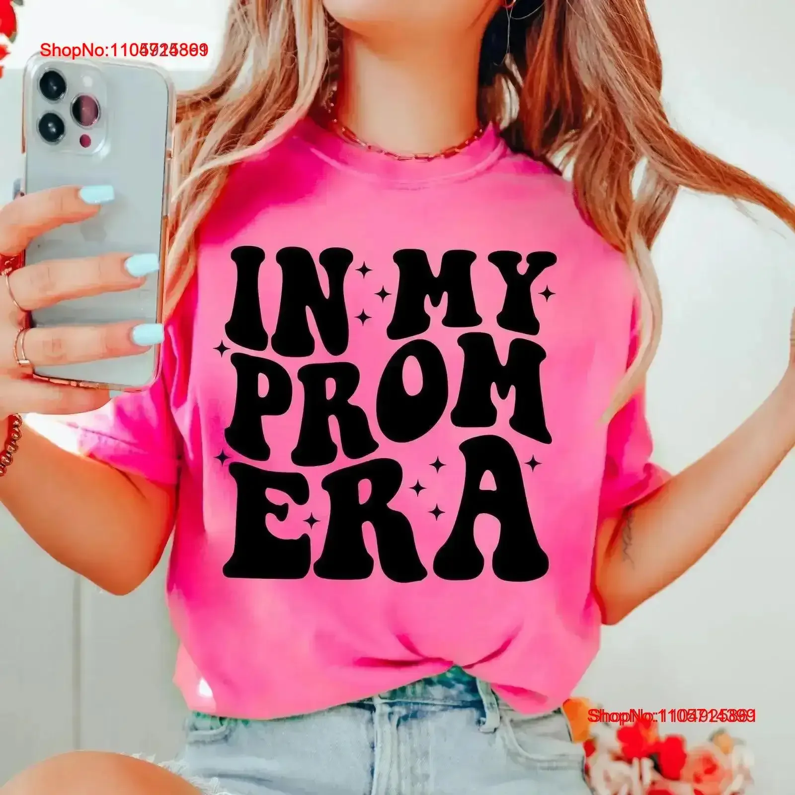In My Prom Era T Shirt After Getting Ready for Weekend 2024 Grad Senior Squad vintage Washed Breathable Soft Comfortable