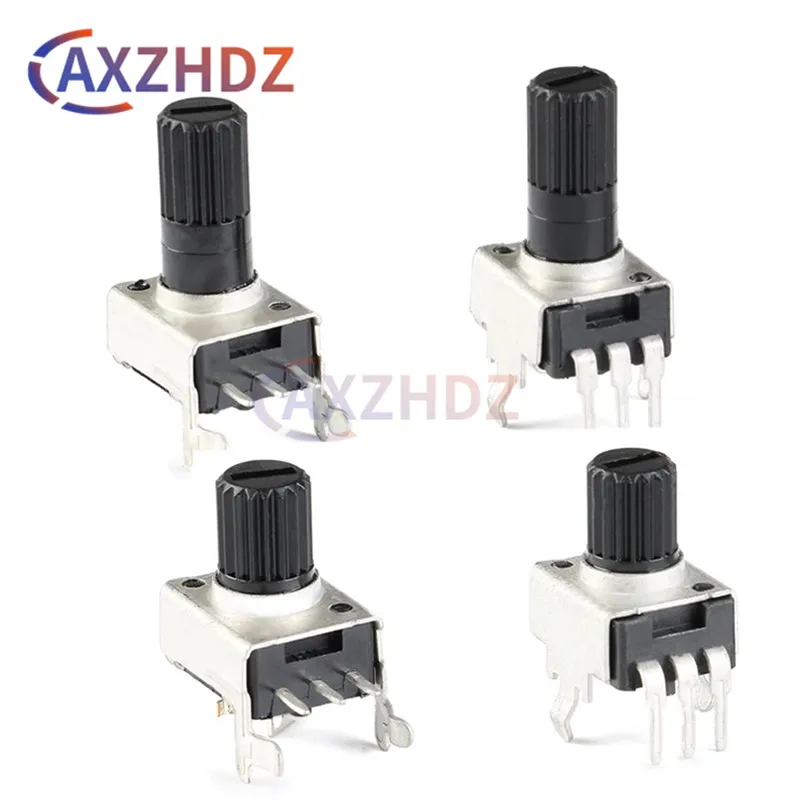 10PCS Vertical Horizontal RV09 15/20mm Shaft 1k 2k 5k 10k 20k 50k 100k 0932 Adjustable Resistor 9 Type 3Pin Seal Potentiometer