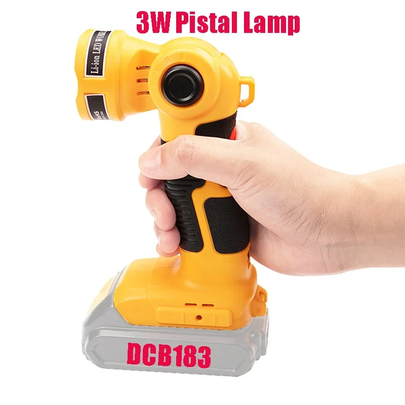 Imagem -06 - Refletor Led Portátil para Dewalt Luz de Advertência Lâmpada de Trabalho Lanterna Lanterna Lanterna Li-ion xr 14.4v 18v 20v