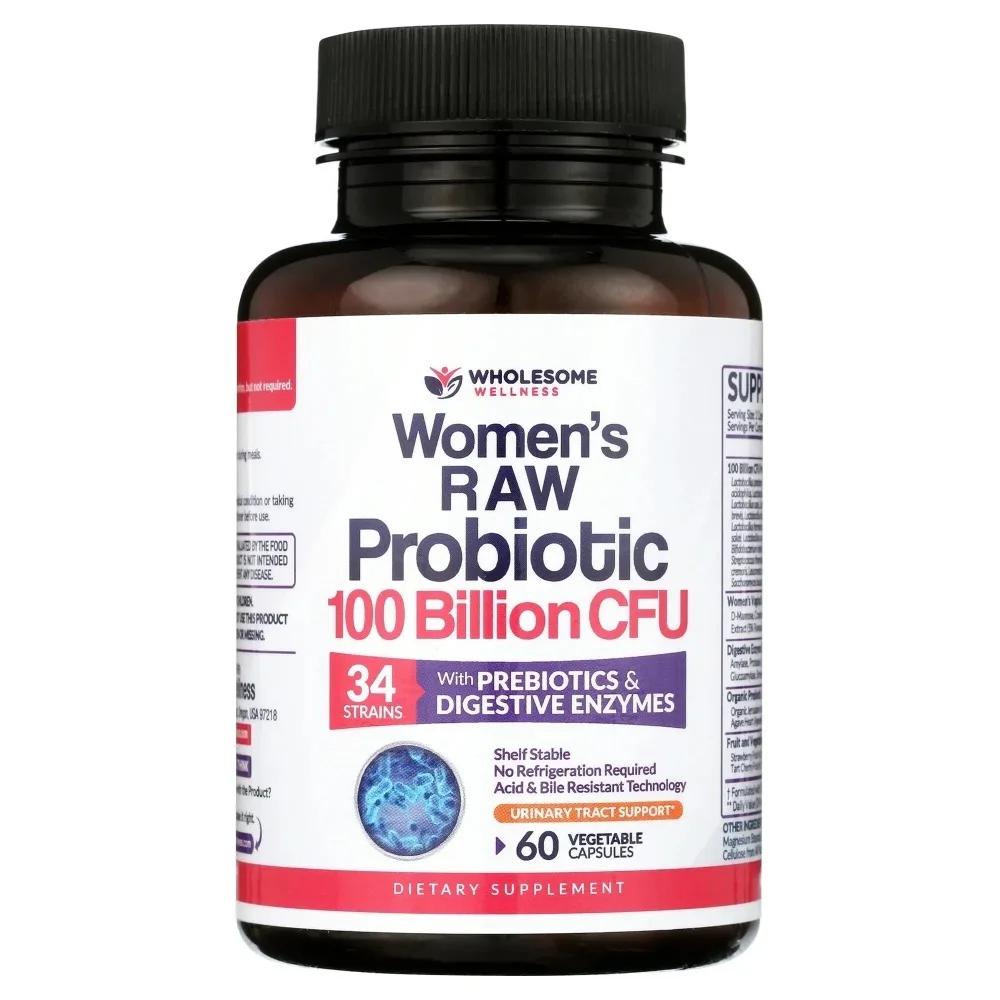 

Probiotics for Women, 100 Billion CFU, with Prebiotics, Digestive Enzymes and Urinary Tract Protection