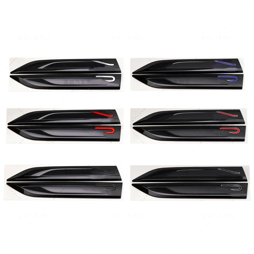 2 Pcs Car Styling Fender Side Badge New R Emblem Sticker For VW Golf 8 2019 2020 2021 2022 2023 MK8 Auto Accessories