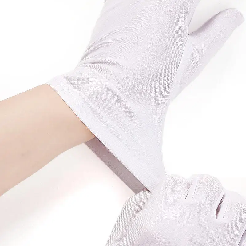 Modische Spandex-Elastizitätshandschuhe, Kurze Handschuhe für Partys, Abschlussbälle, Etikette, Aufführungen, Schmuckinspektion und Arbeit – Detail 3