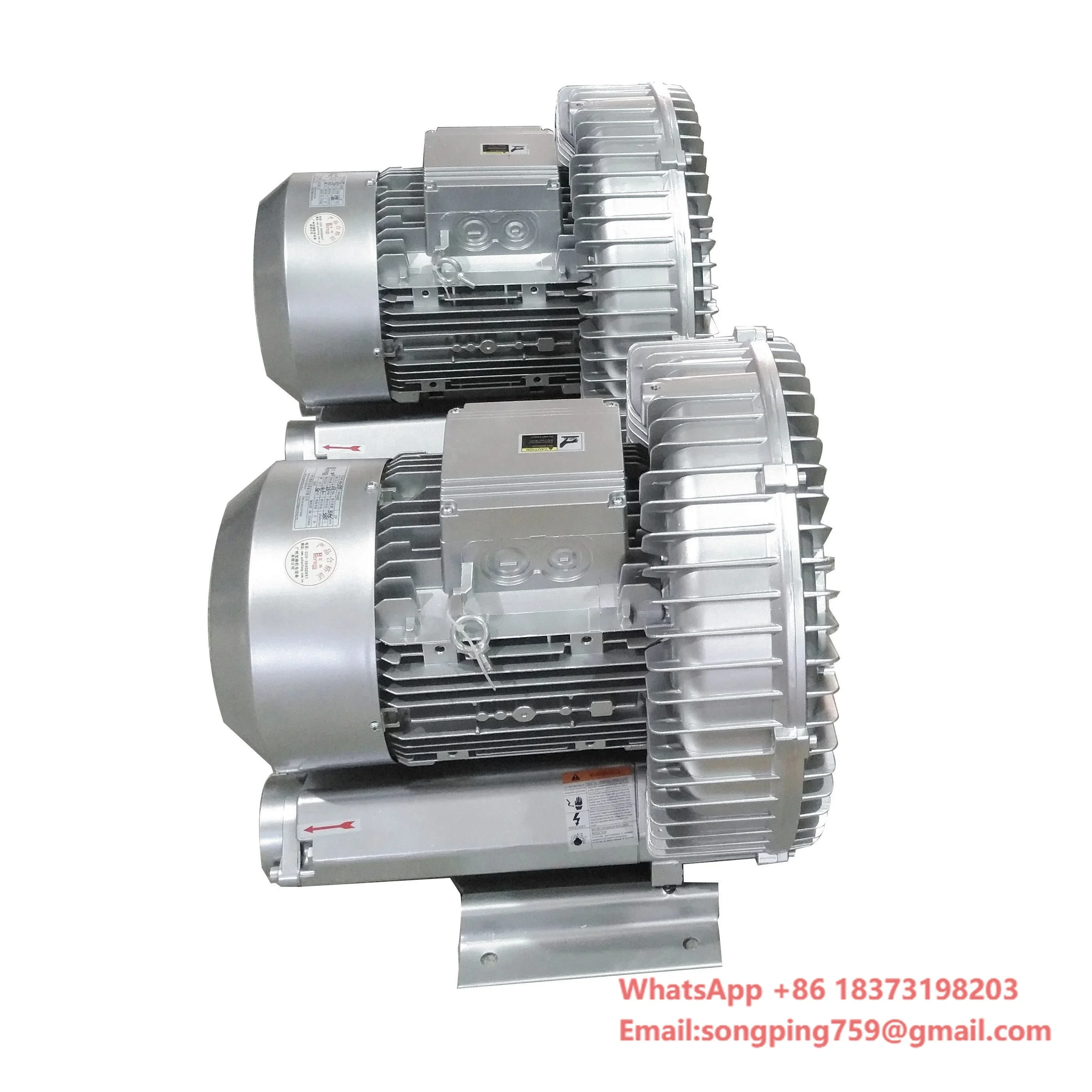 High Capacity 4hp High-Pressure Air Ring Blower 50Hz 60Hz Side Channel Electric Blower 220V AC with OEM Customization