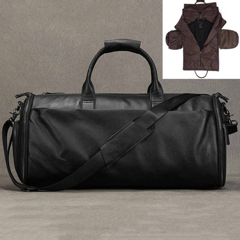 Luufan Crazy Horse Leather Foldable Suit Bag 10