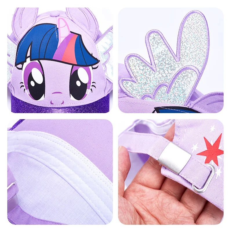 My Little Pony Pinkie Pie Twilight Sparkle Rainbow Dash Anime Cartoon Kawaii Cute Girl berretto da Baseball primavera estate cappello da sole