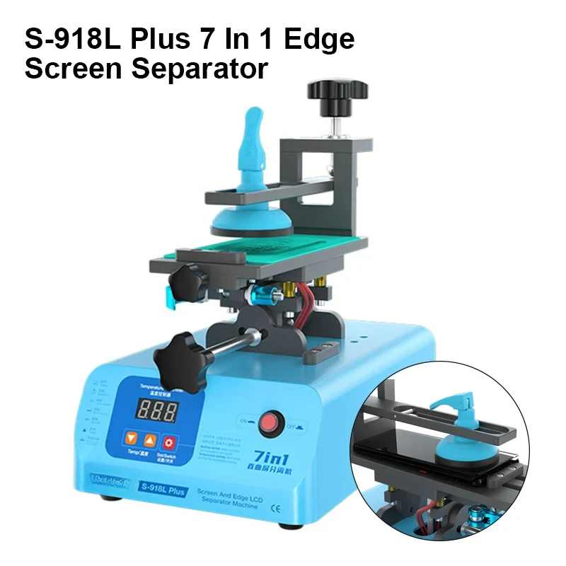 S-918L Plus 7 in 1 Edge Flat LCD Screen Separator Multifunctional Screen Frame Separator Heating Platfrom