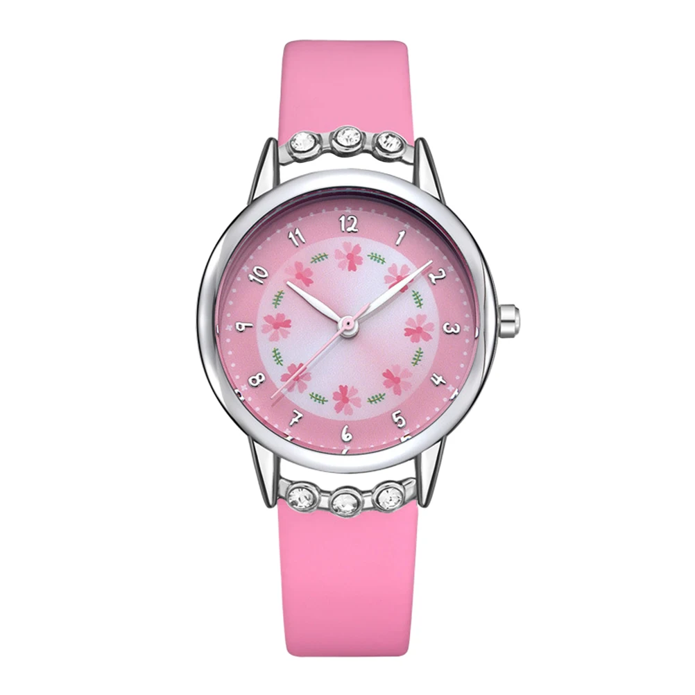 Waterproof Quartz Watch Watches for Girls Fashion Cartoon Pink Pupils