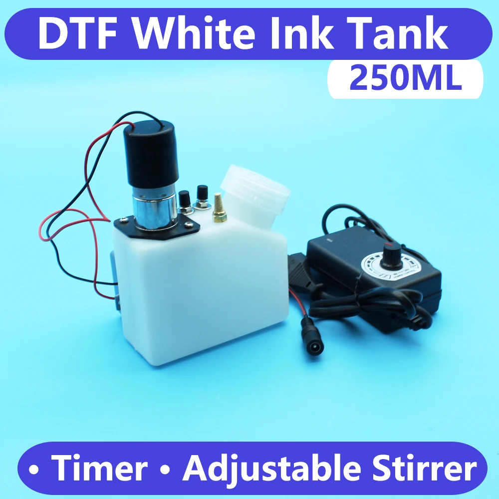 DTG DTF White Ink Box With Mixer Stirrer Timer Adjustable Voltage Power Supply DTF Ink Tank For Epson L1800 L805 L18050 L8050