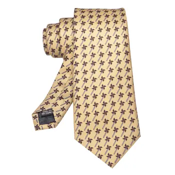 新款時尚設計 8 公分印花圖案領帶,100% 絲,男士領帶,商務、婚禮、派對、領結配件、禮品 10 最佳銷售 星形領帶 - №4