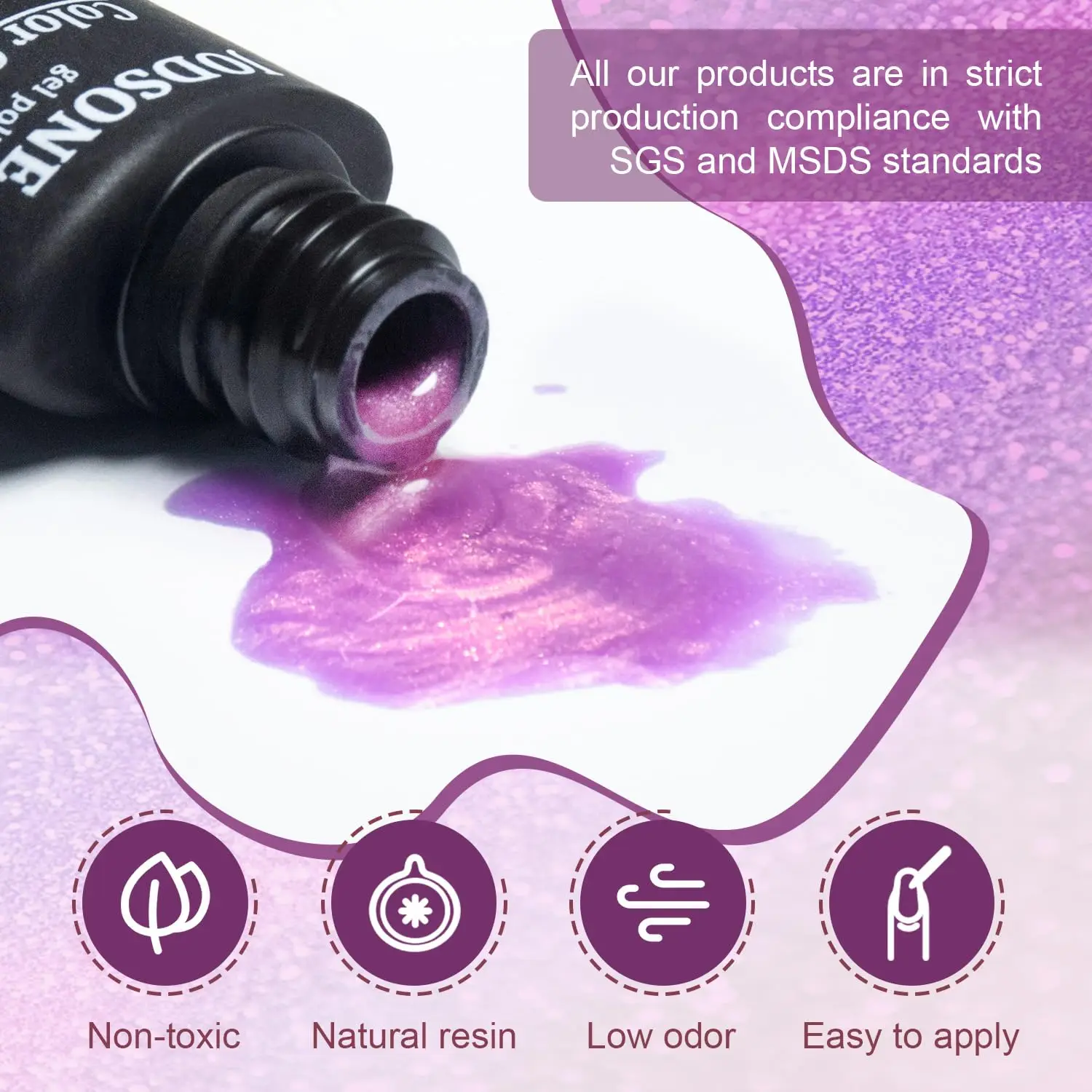 ชุดเริ่มต้นทำเล็บเจล 60 ชิ้น พร้อมไฟยูวี ชุดกลิตเตอร์ 55 สี พร้อมเบสโค้ทและท็อปโค้ท ใช้งานง่าย