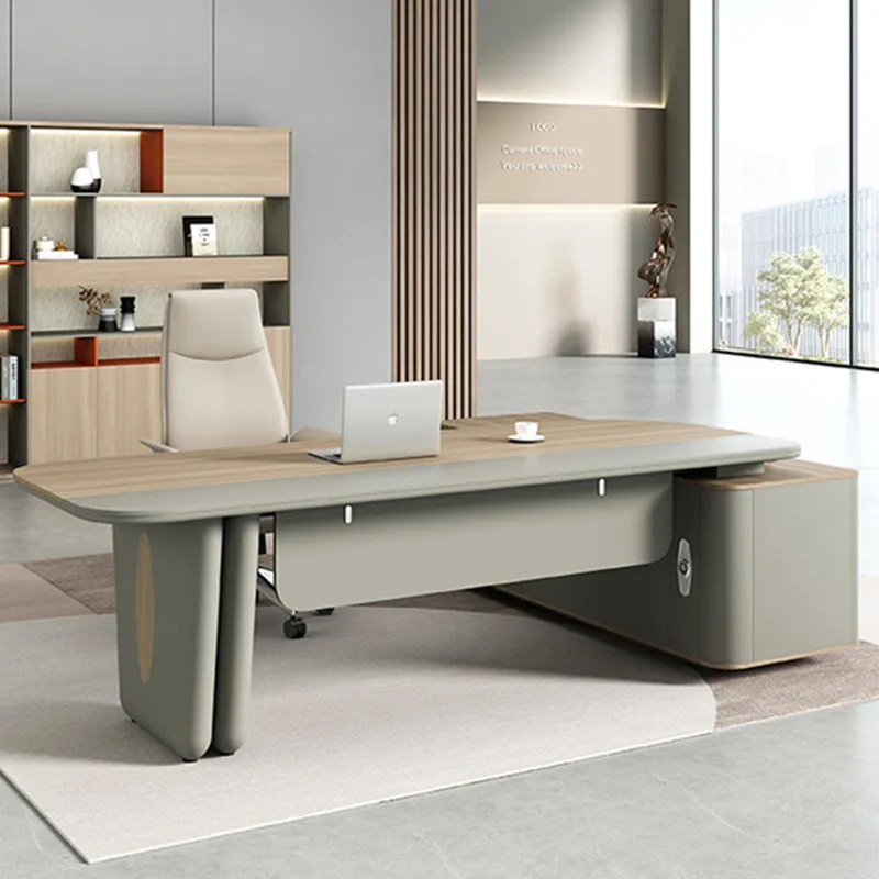 Simple desk modern manager office desk and chair combination large desk high-end office furniture