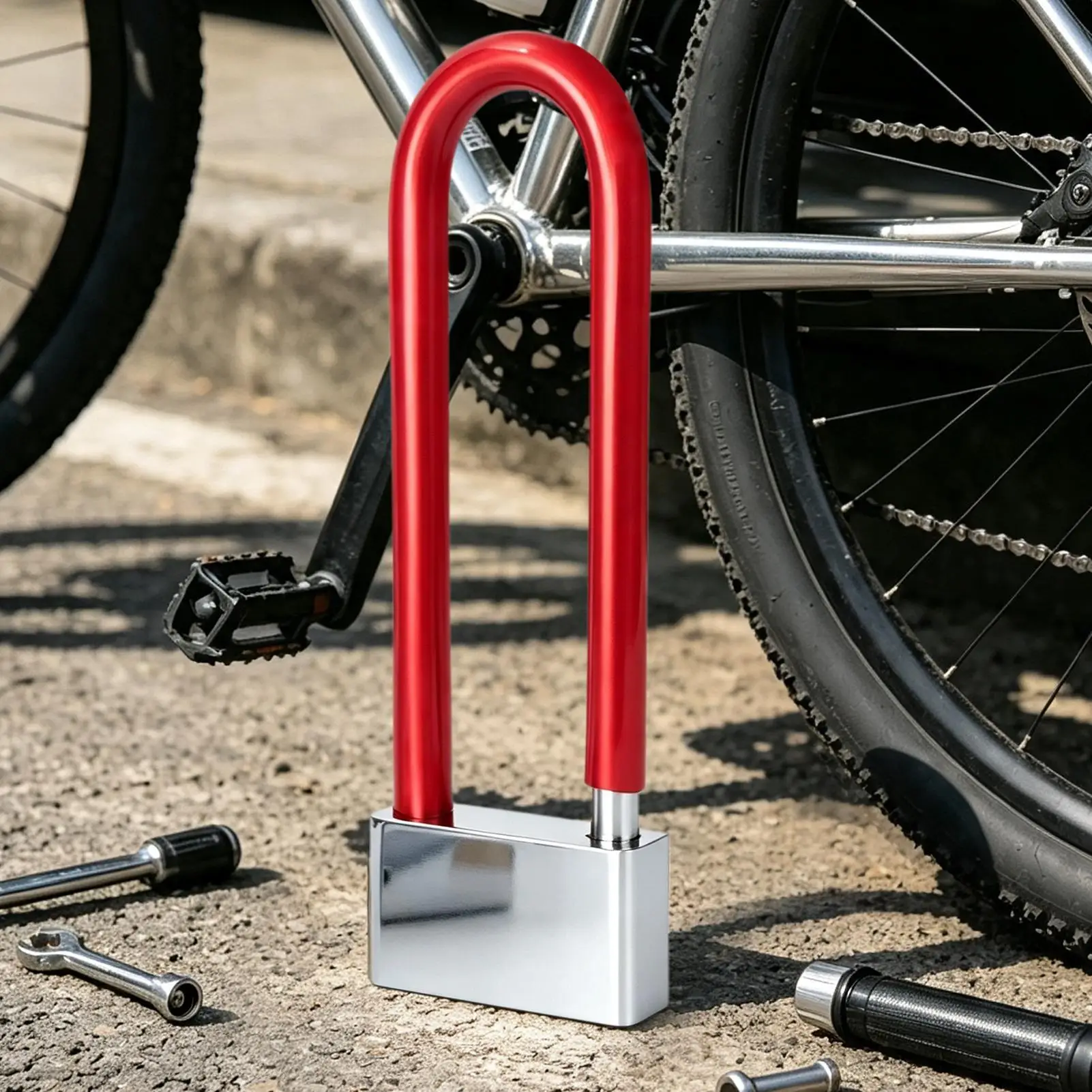 Long Shank Padlock Heavy Duty Waterproof Fence Padlock With Keys Long Shackle Lock For Bike Motorcycle Scooter Gate Door Fence