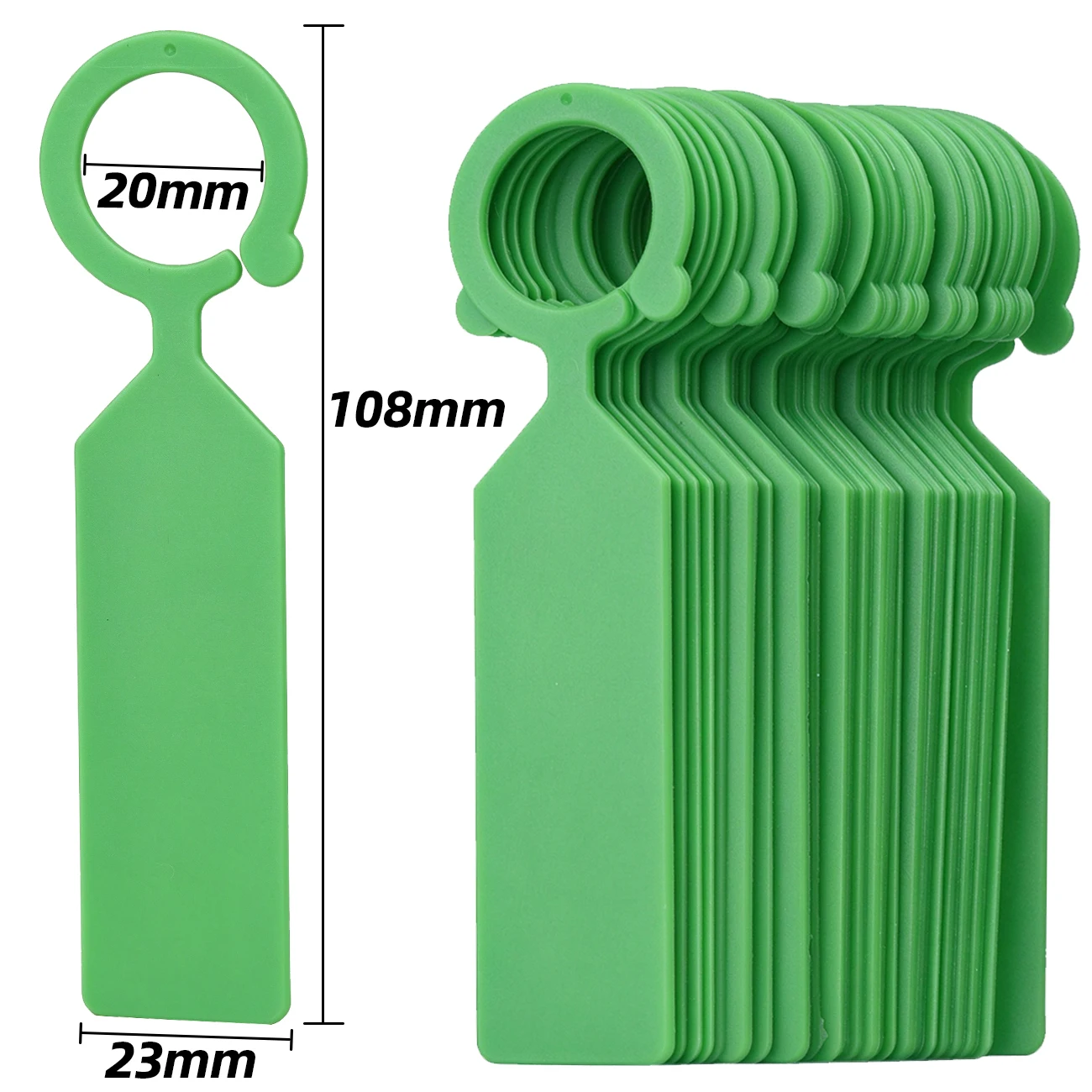 50pcs Garden Re-usable Plastic Plant Labels Hanging Sign Tags Waterproof Markers Record Plate Flower Vegetables Potted Stakes