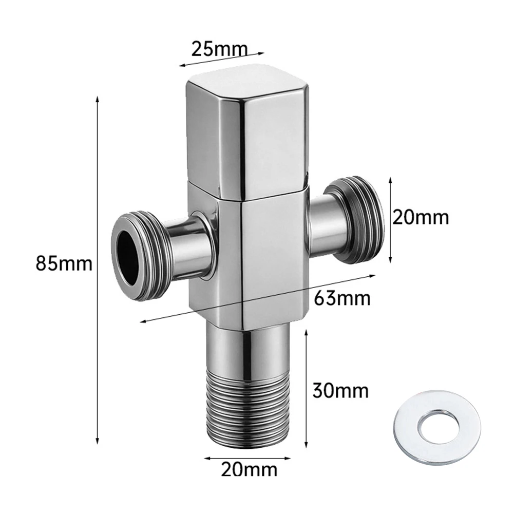Faucet Installation Triangular Valve Quick Opening Triangular Valve Quick-opening Valve Stainless Steel Finish