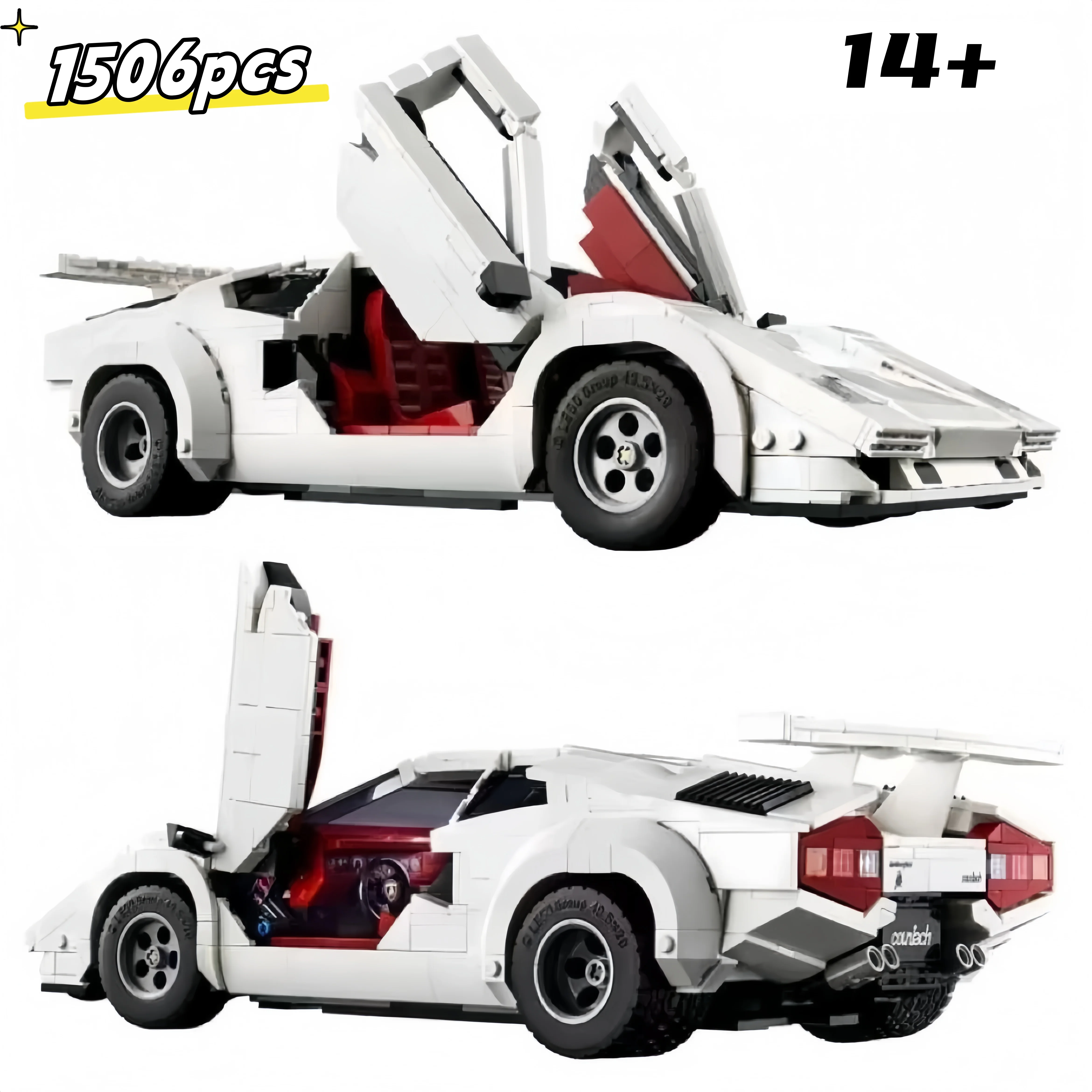

В НАЛИЧИИ Новый Vintagelambor Countach 5000 Quattrovalvole 10337, суперавтомобильный набор для взрослых, подарки на день рождения, сборная модель, встроенная кирпич