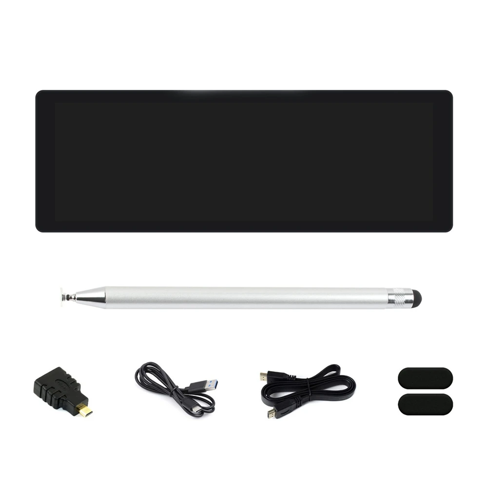 A46U 7.9 Inch Secondary Screen IPS Touch Monitor Stretched Bar LCD Display 1280X400 for Aida64 Sub CPU GPU Display Laptop