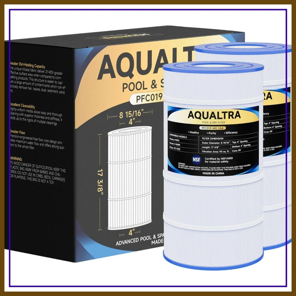 

Pool Filter Compatible with PA90, C900, C-8409, CX900RE, FC-1292, 90 sq. ft., 2 Pack