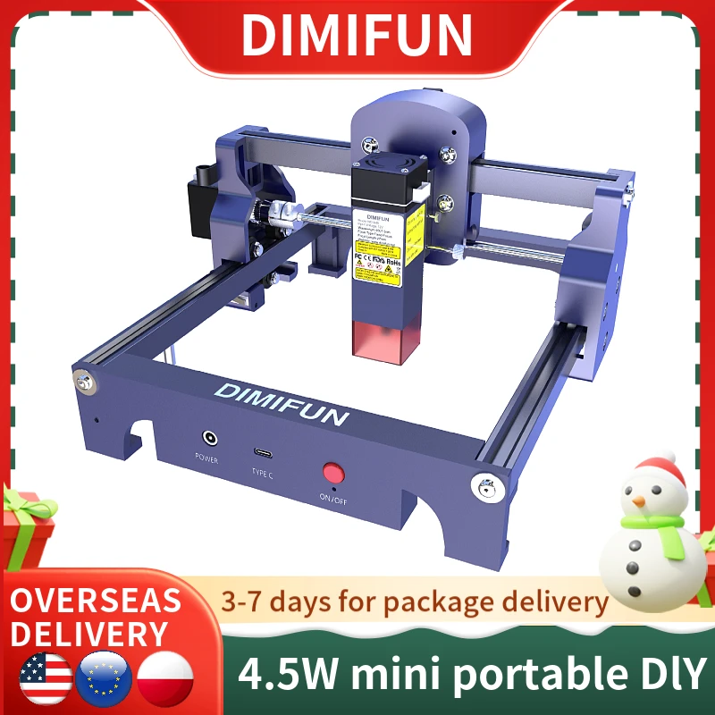 Mini Cnc DIMIFUN D9 4.5W Laser Engraving Machine Wood Router with Acrylic & Stainless Steel Engraving Capability laser cutter