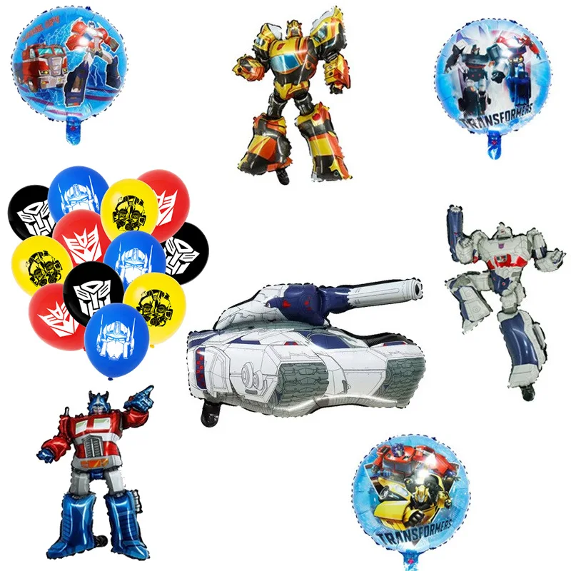 New Alien Cartoon Transformers Optimus Prime Bumblebee Robot Aluminum Film Balloon Children's Toy