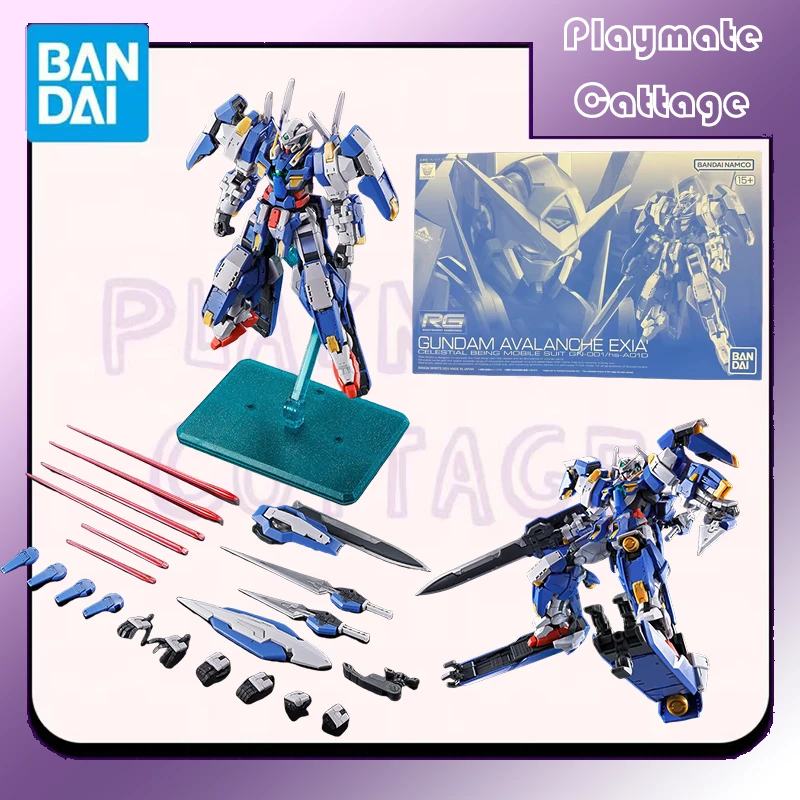 

In Stock BANDAI Original RG AVALANCHE EXIA GN-001/hs-A01D GUNDAM Anime Figure Assembly Model Toy Collectible Ornaments Gift Kid