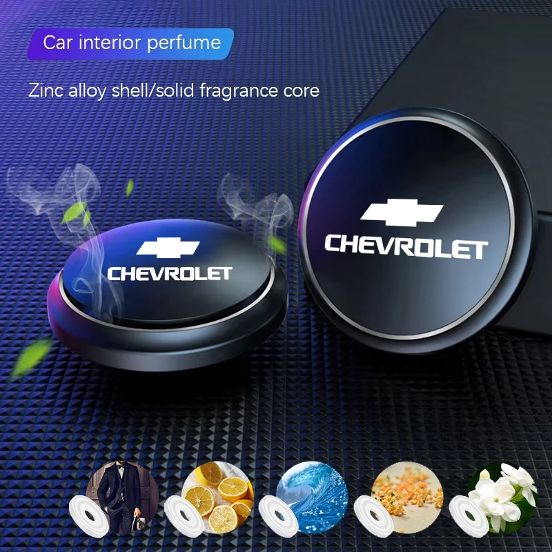Decoração de perfume para carro, aromaterapia sólida de alta qualidade para chevrolet cruze sonic silverado trax camaro captiva equinox trailblazer