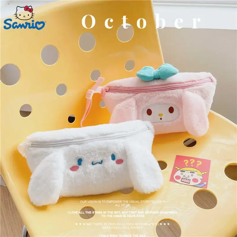 

Sanrio Cinnamoroll Melody Kuromi Purin сумка через плечо Kawaii аниме поясные сумки сумка для хранения портмоне подарки для друзей