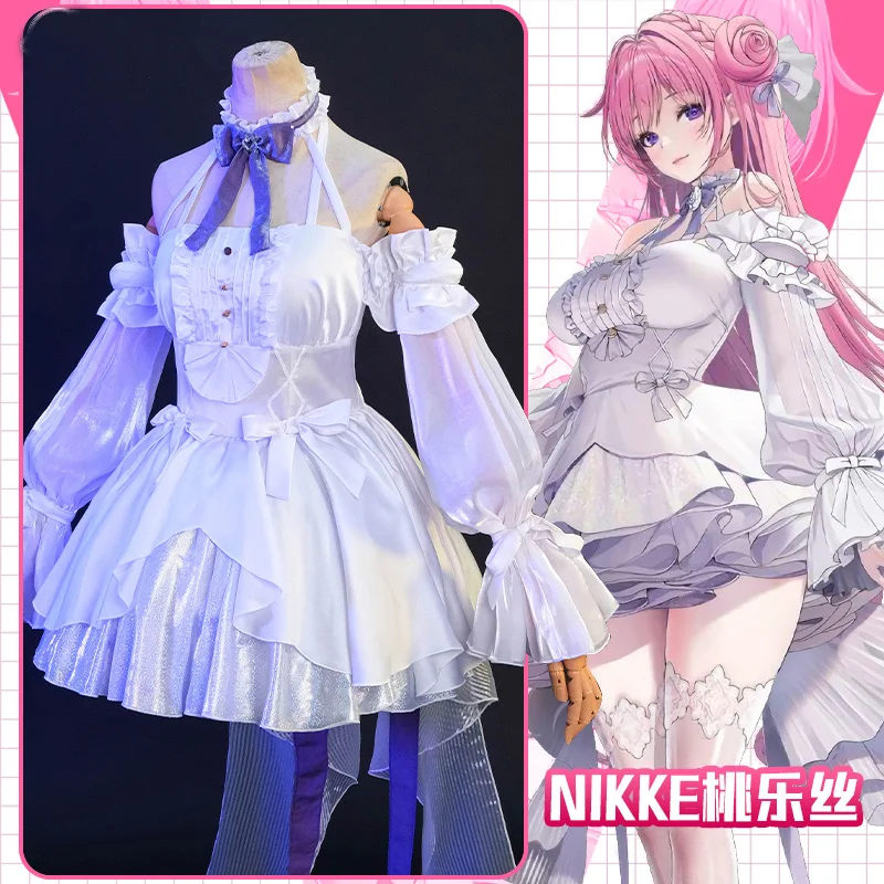 NIKKE Goddess of Victory Dorothy Cosplay Costume Pretty Fairy Delicate White Dress female suit H