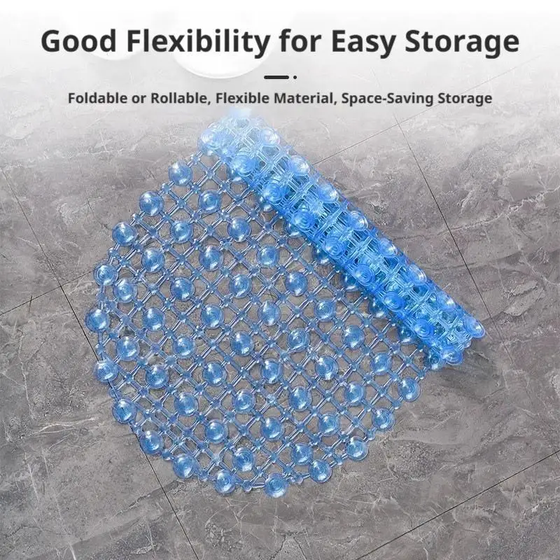 Non-slip Bathroom Mat with Suction Cups Anti-fall Bath Rug Shower Massage Foot Pad Bathtub Carpet Waterproof Bath Mats