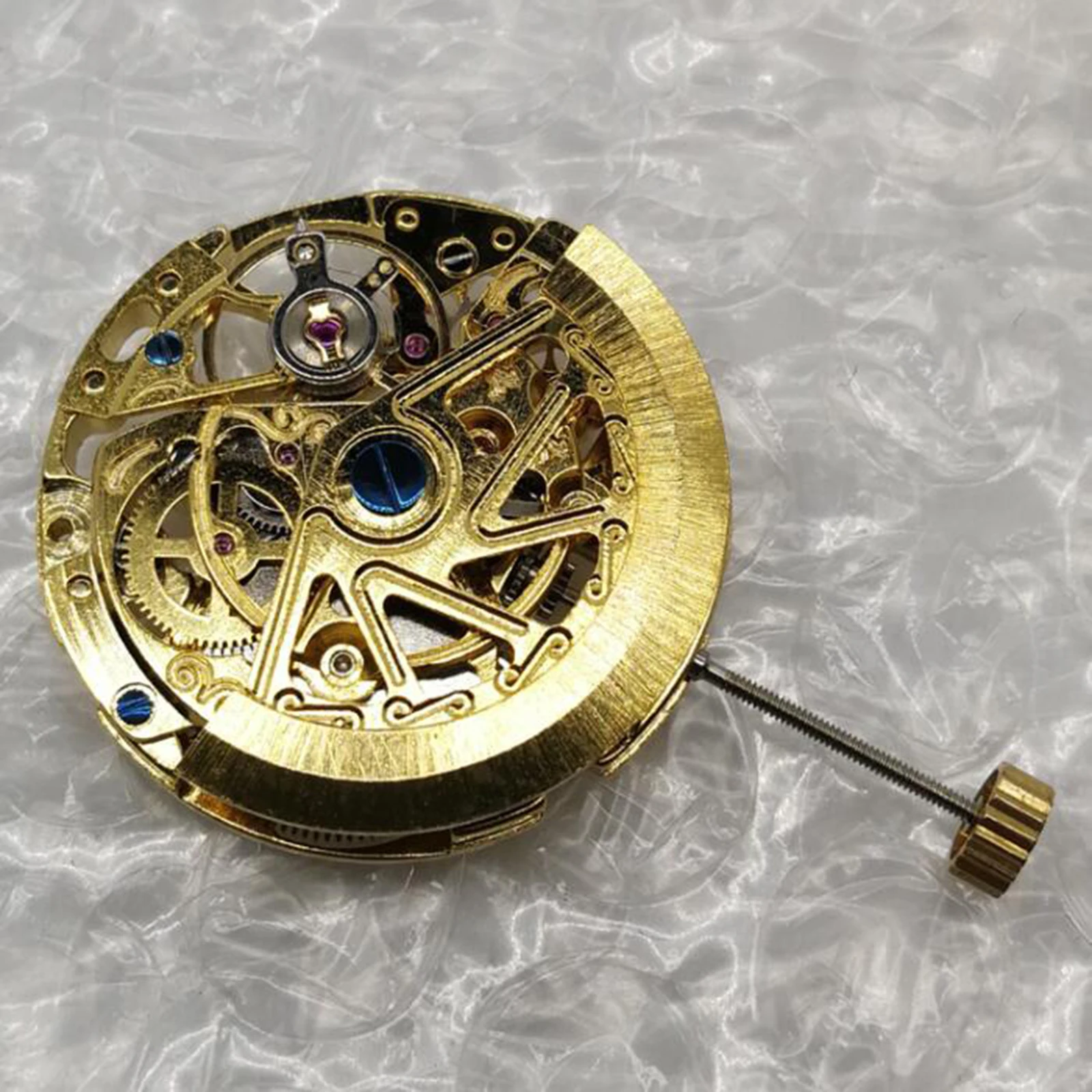 1pc Automatic Mechanical Watch Dedicated 8205 8215 Skeleton Movement Golden 3-needle Movement Repair Parts