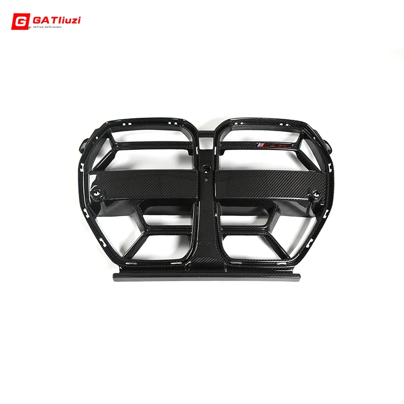 Dry Carbon Fiber Front Bumper Grille Air Intake Racing Grills For BMW M3 M4 G80 G82 G83 2021-2023 CLS Style Kidney Grille