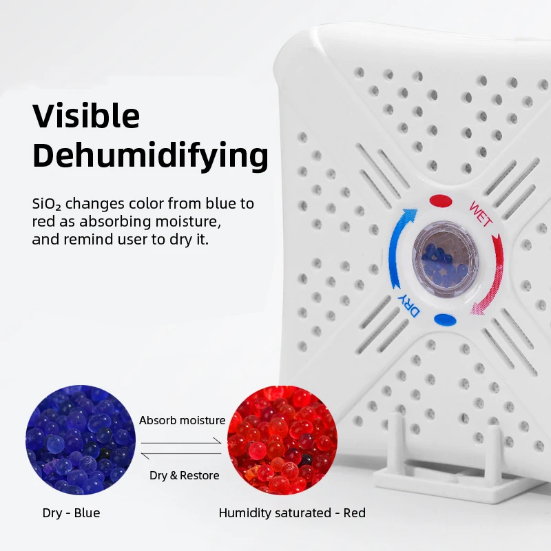 

Portable Silica Dehumidifier Recyclable Moisture Absorber Electric Air Dryer Dehumidification for Home Cabinet Wardrobe Toilet