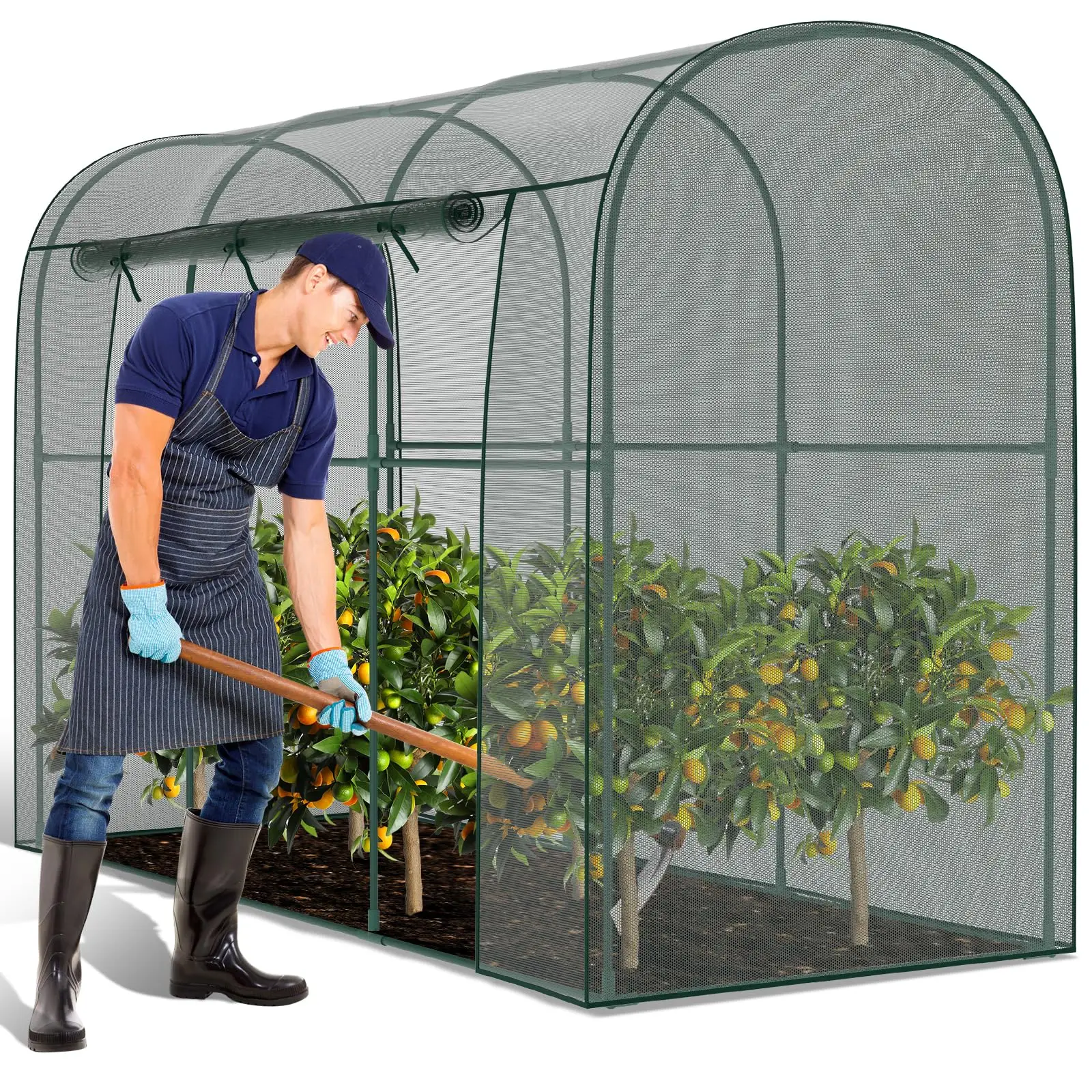 Crop Cages for Garden Plant, 9.8x3.3x6 Ft Plant Protection Netting Tent