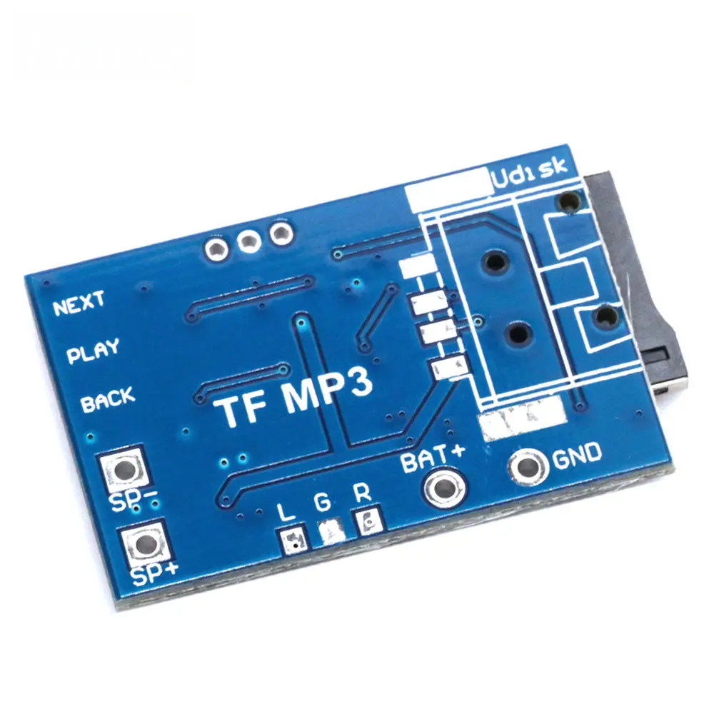 2W Mixed Mono TF Card MP3 Player Decoder Board Amplifier Module 3.7V/5V Power Support MP3 FM Radio USB Audio Mode