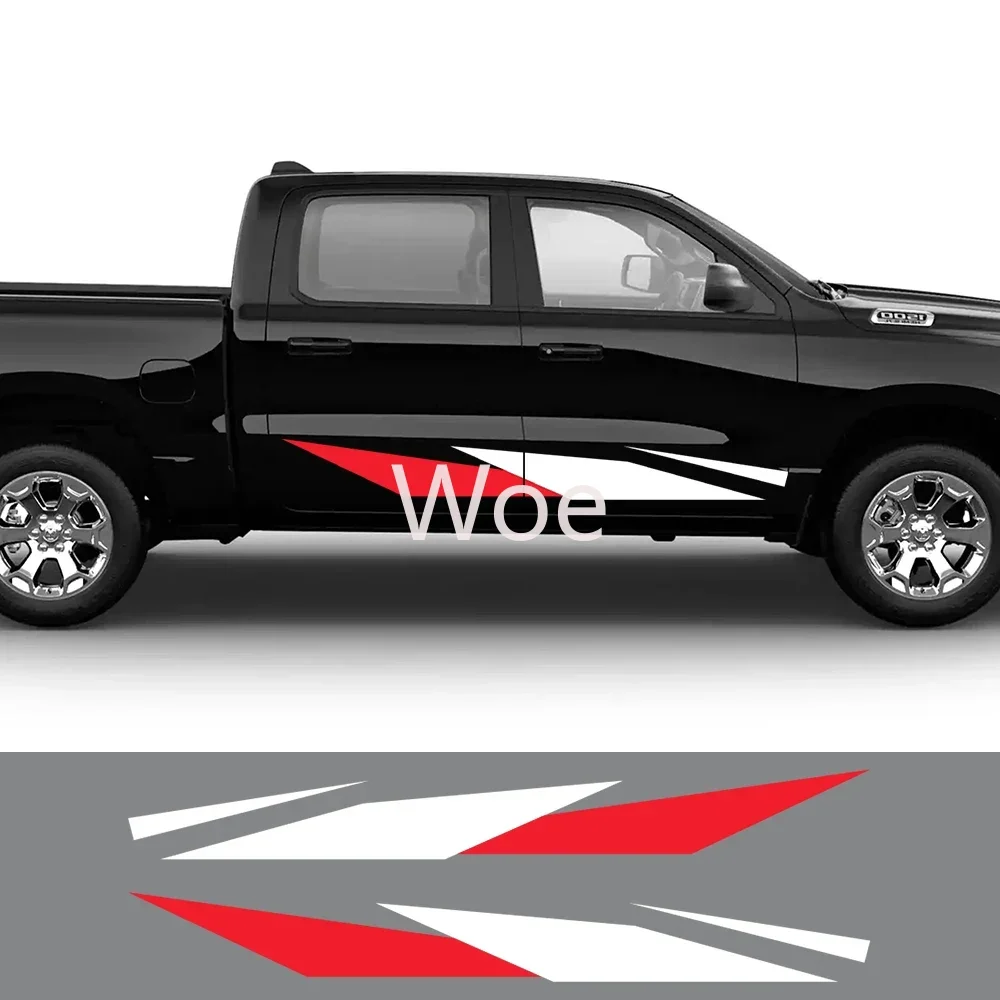 Woe Car Door Side Stickers For Ford F150 Ranger Raptor Dodge RAM Isuzu Dmax Toyota Hilux GMC Sierra GWM Cannon Univeral Decor De
