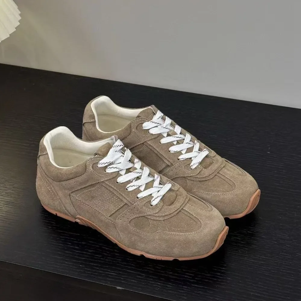 

2026 Spring Genuine Leather Casual Retro Handmade Training Shoes Couple Men's Casual Sports Shoes