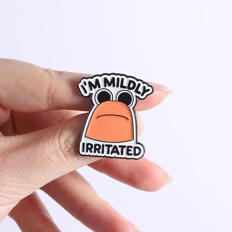 Marcus The Worm Enamel Pin Middle Finger Gesture You're Ruining The Vibeb I'm Mildly Irritated Brooch Bags Lapel Jewelry Badges