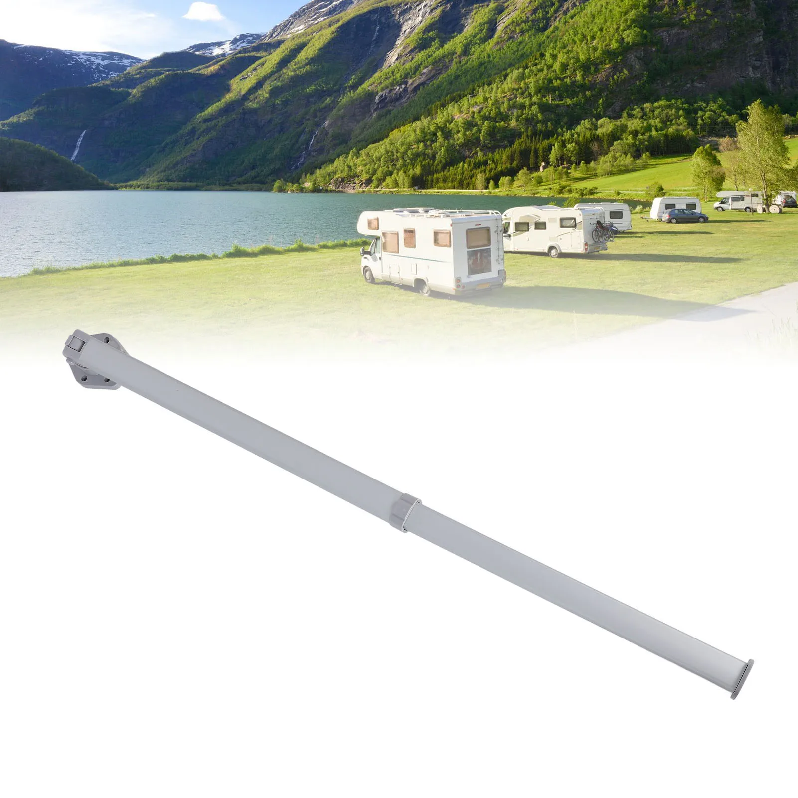 Pernas de mesa dobráveis para rv, prata, destacável rápido, suporte resistente, perna de mesa telescópica, altura ajustável para trailer, barco, iate