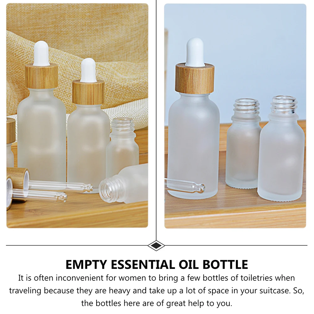 

8Pcs Mini Refillable Glass Essential Oil Bottles Dropper Portable Empty Dispense Containers for Travel Essential Oil Bottle