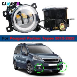 30W H11 Car Front Bumper Angel Eye LED Fog Light Daytime Running Lamp DRL 2 Pieces For Peugeot Partner Tepee 2012-2022