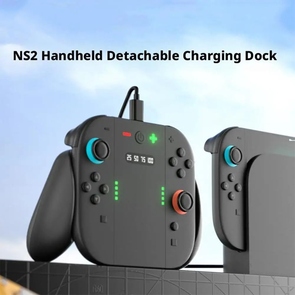 

Charging Grip For Switch 2 Controller JoyCon Handle Charger Dock Fast Charging Long-lasting Battery Life Ergonomic Design