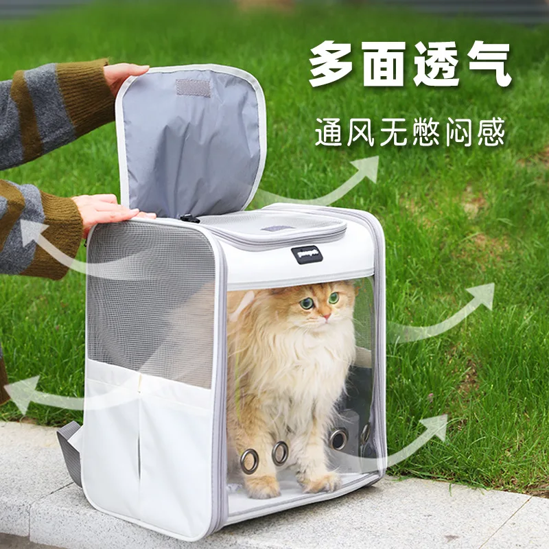 

Large Cat Carrying Bag Space Pet Backpack Breathable Portable Transparent Backpack Puppy Dog Transport Carrier Space Bag Pets