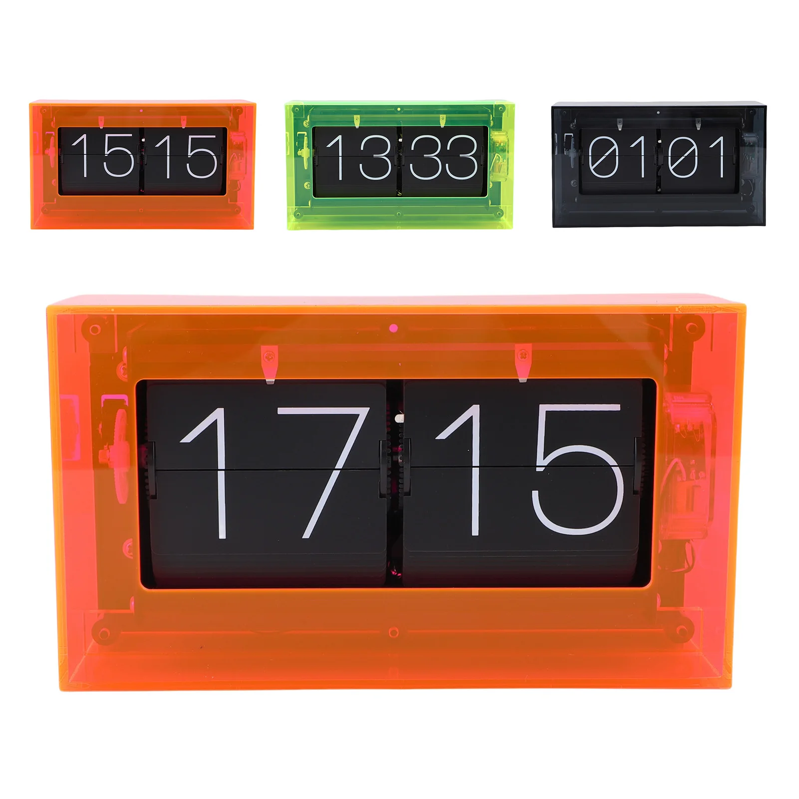 

Retro Flip Down Clock 24 Hour Battery Powered Mechanical Vintage Clock for Family Office Desk Decoration