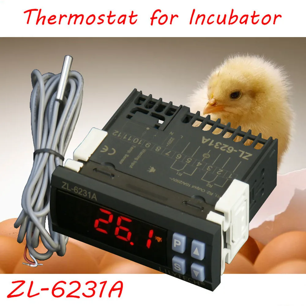 

ZL-6231A 12V 110V 220V Incubator Controller Thermostat with Multifunctional Timer Intelligent Temperature Control Regulator