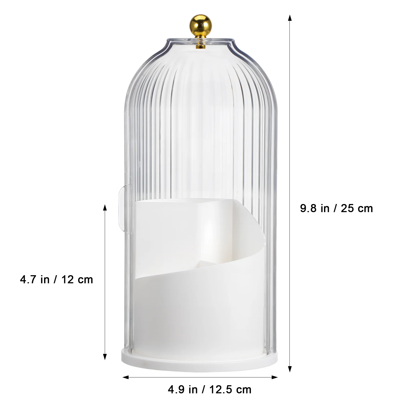 غطاء شفاف، منظم فرش المكياج، سعة تخزين كبيرة لفرش أحمر الشفاه، أقلام الغرور، ملحقات سطح المكتب #4