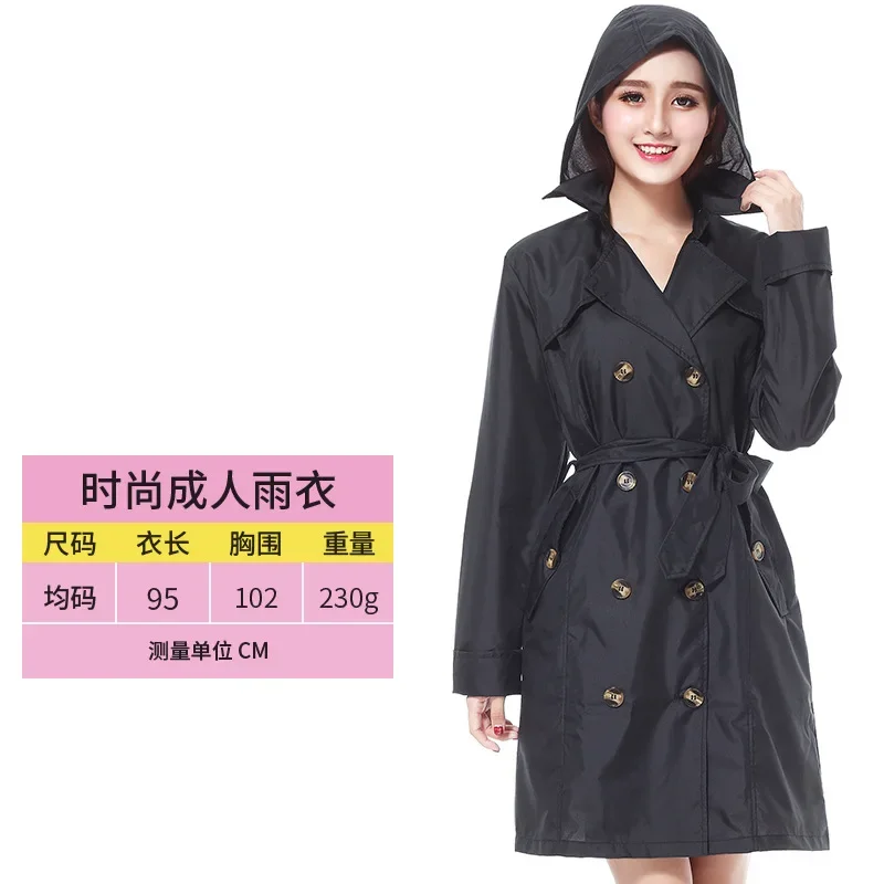 Raincoat Women Men Ladies Rain Coat Poncho Breathable Long Portable Water-Repellent Rainwear Jacket