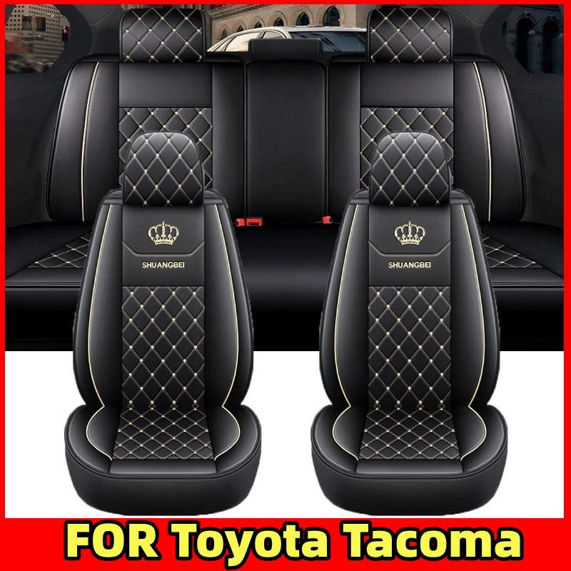 

Чехол на автомобильное сиденье, водонепроницаемый, износостойкий, из искусственной кожи, удобный чехол на сиденье с вышивкой в виде короны, чехол на сиденье для Toyota Tacoma
